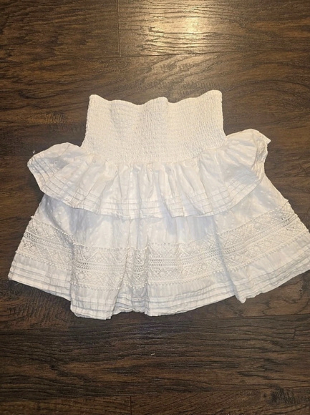 Elan  White Strapless Top Size Medium